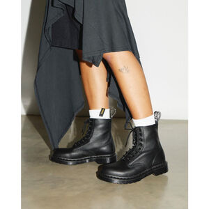 Dr. Martens Women's 1460 Pascal Mono Black Combat Lace-Up Boots 10